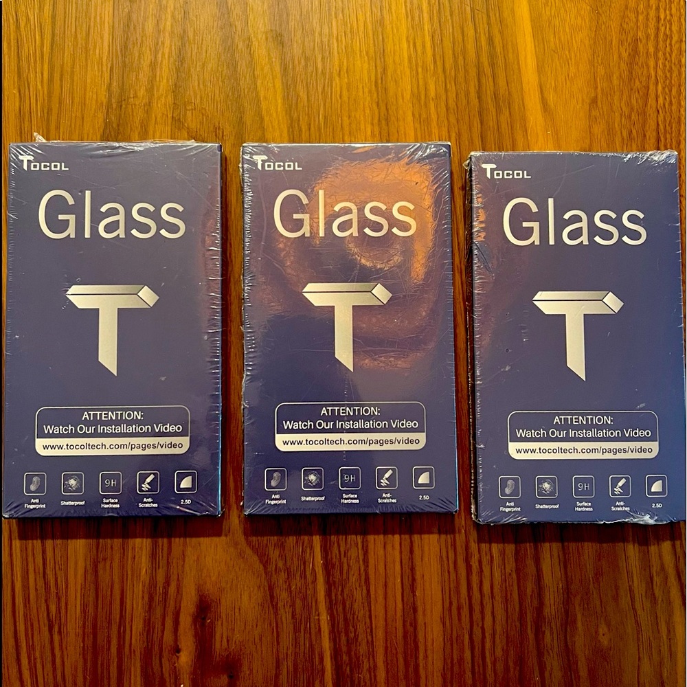 3 Boxes cell phone tempered glass for Galaxy S (2022).